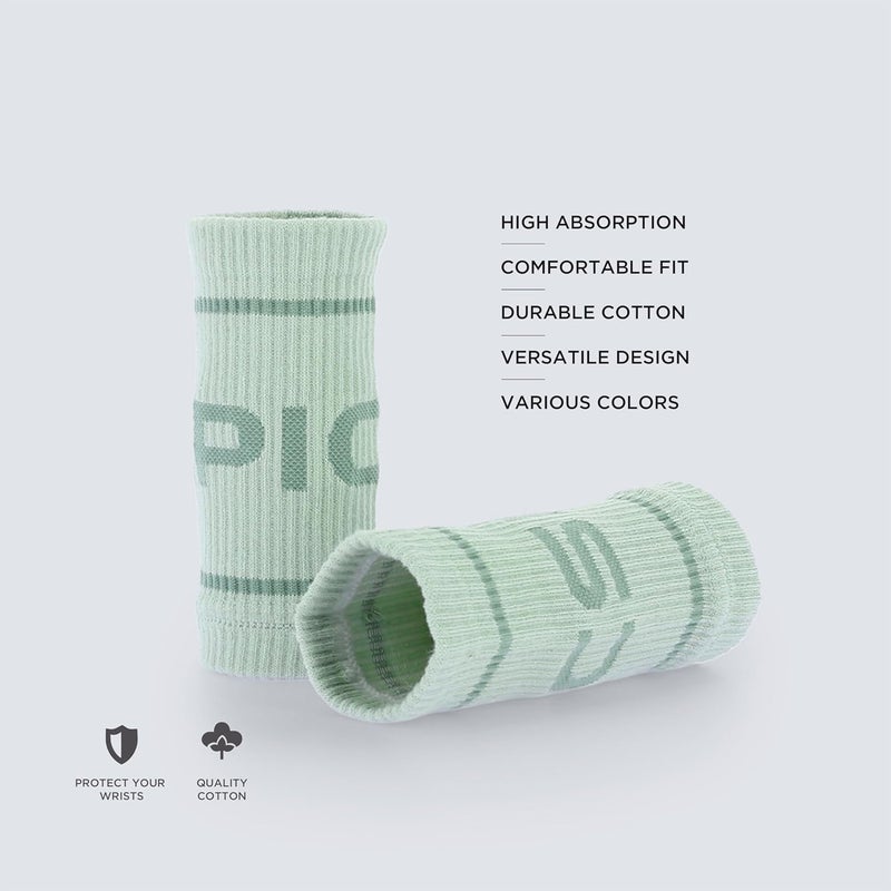 PICSIL - Cotton Sports Wristbands | Absorbent and Breathable | Ideal for Gym, Cross Training, Running and Tennis | Use with Grips | Unisex Design | - Image 2